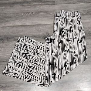 NY&Co Blk/Wht Wide Leg Dress Pants